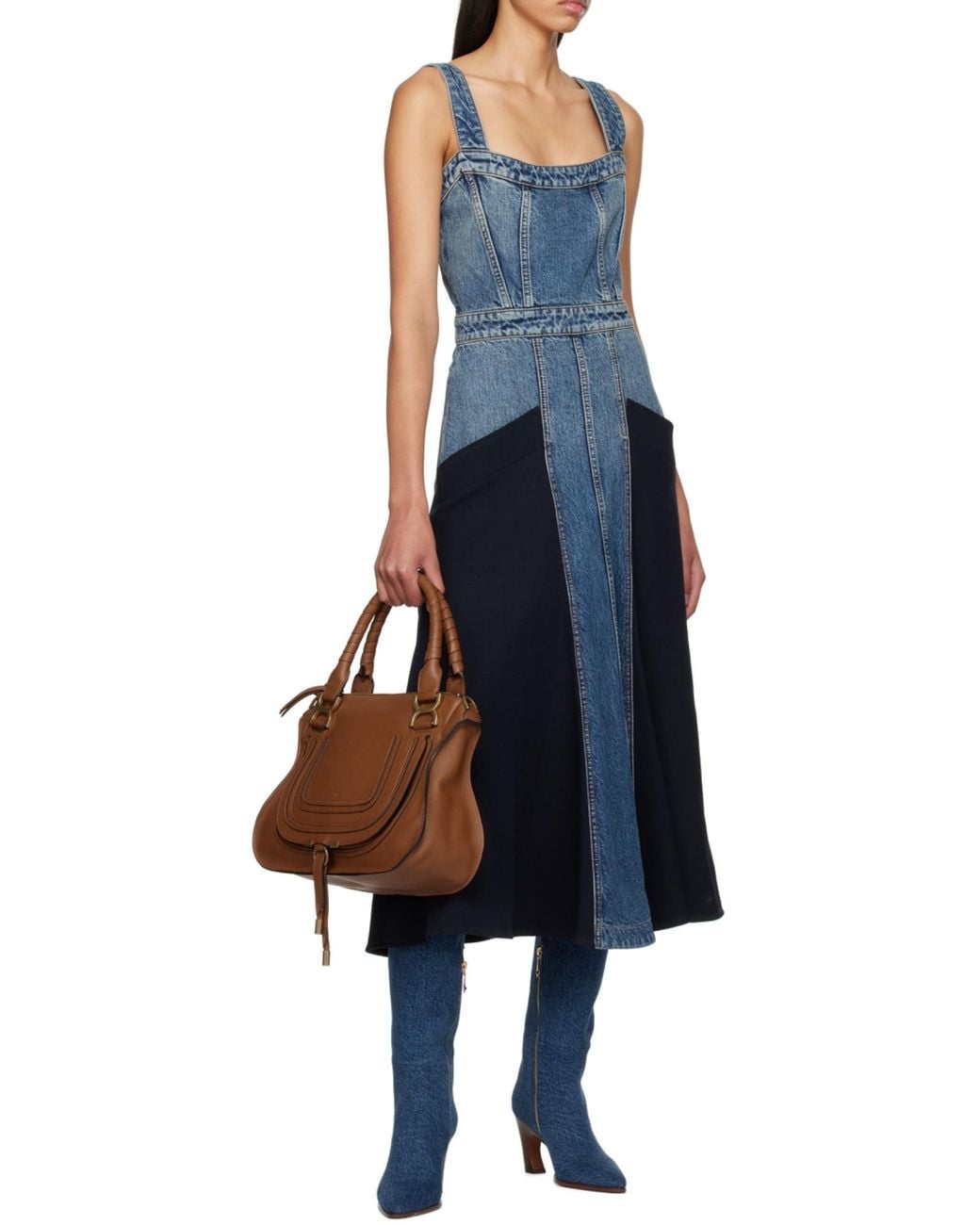 Chloé Brown Chloé Marcie Foldover Tote Bag