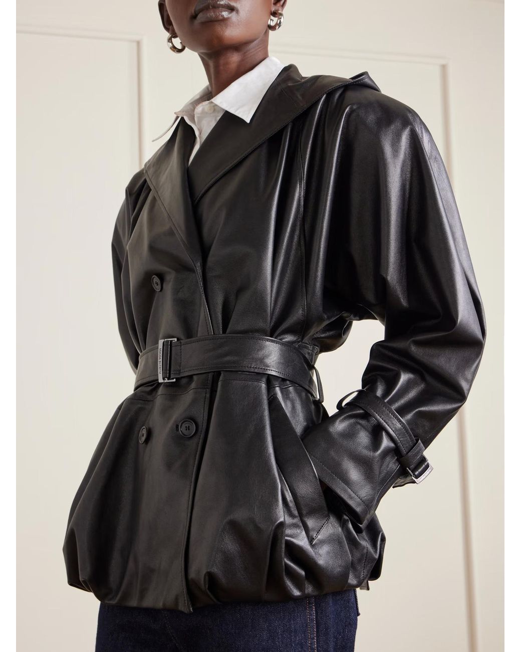 Magda Butrym Black Leather Jacket