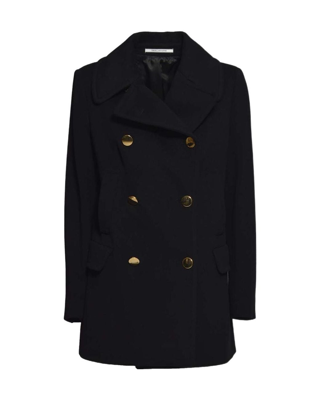 Tagliatore Blue Cashmere And Wool Blanche Coat