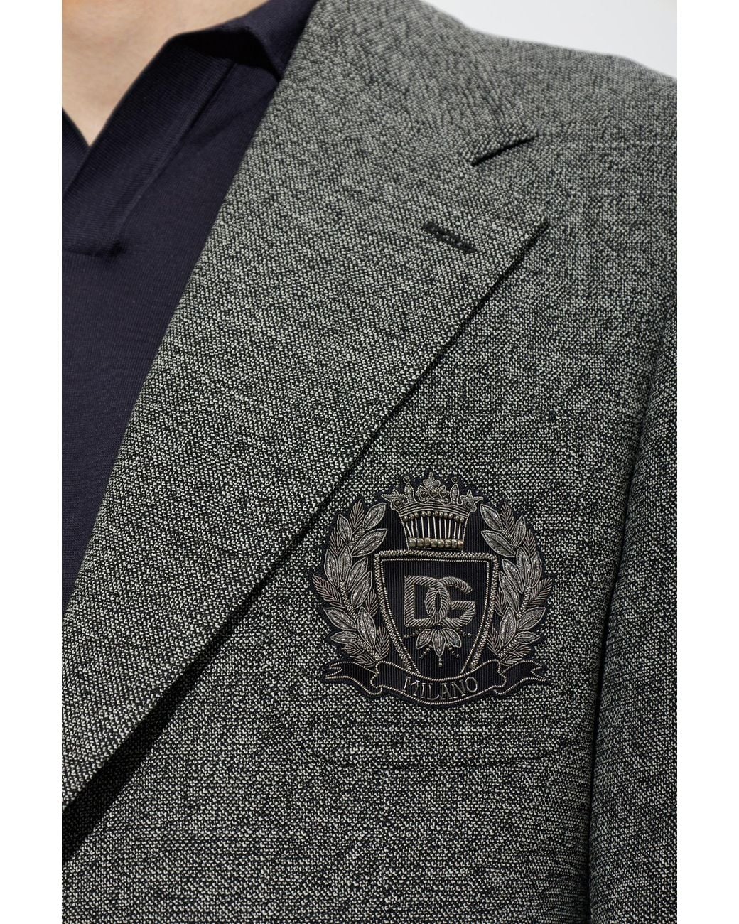 Dolce & Gabbana Gray Portofino Single-Breasted Jacket for men
