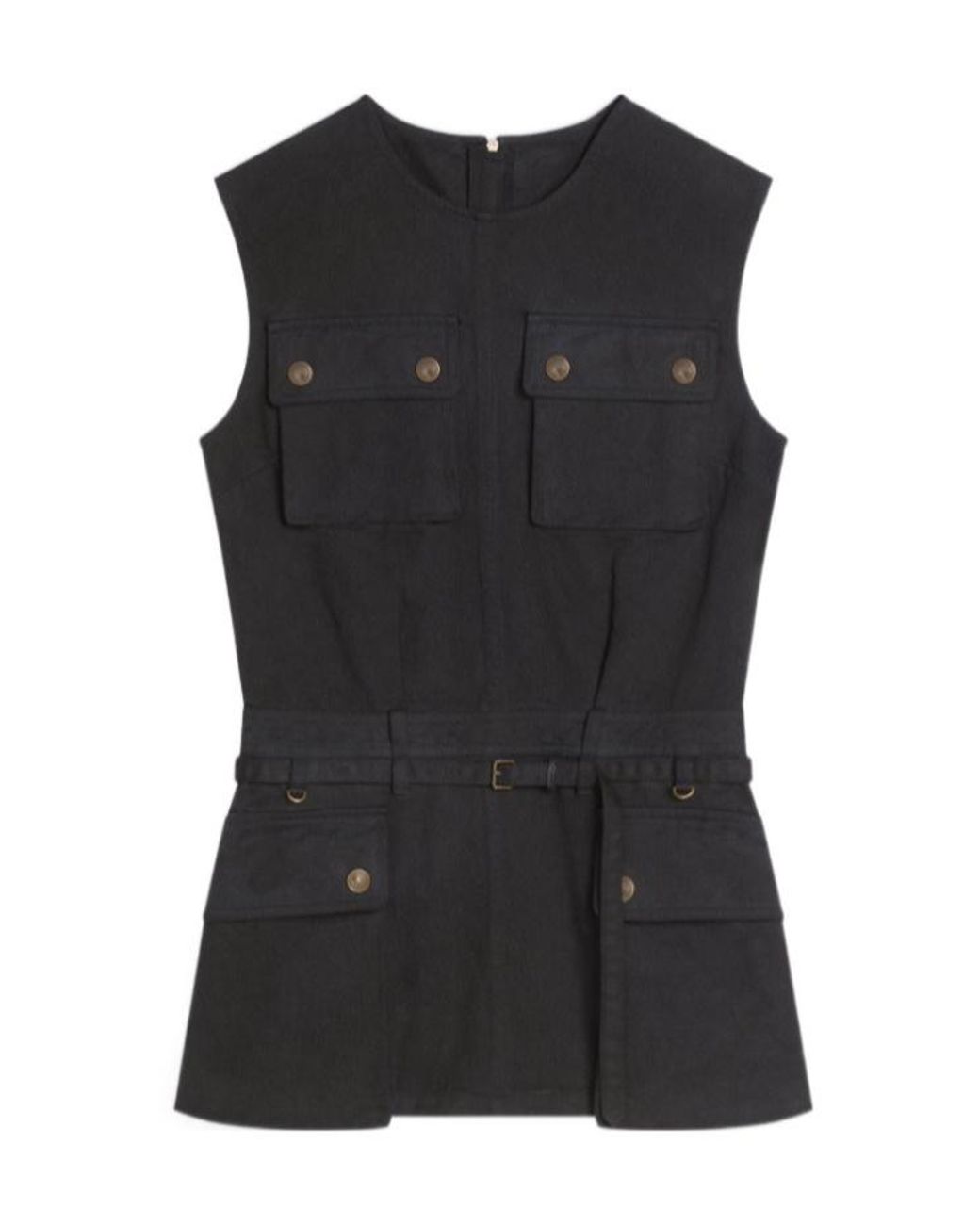 Dries Van Noten Black Overdyed Utility Top