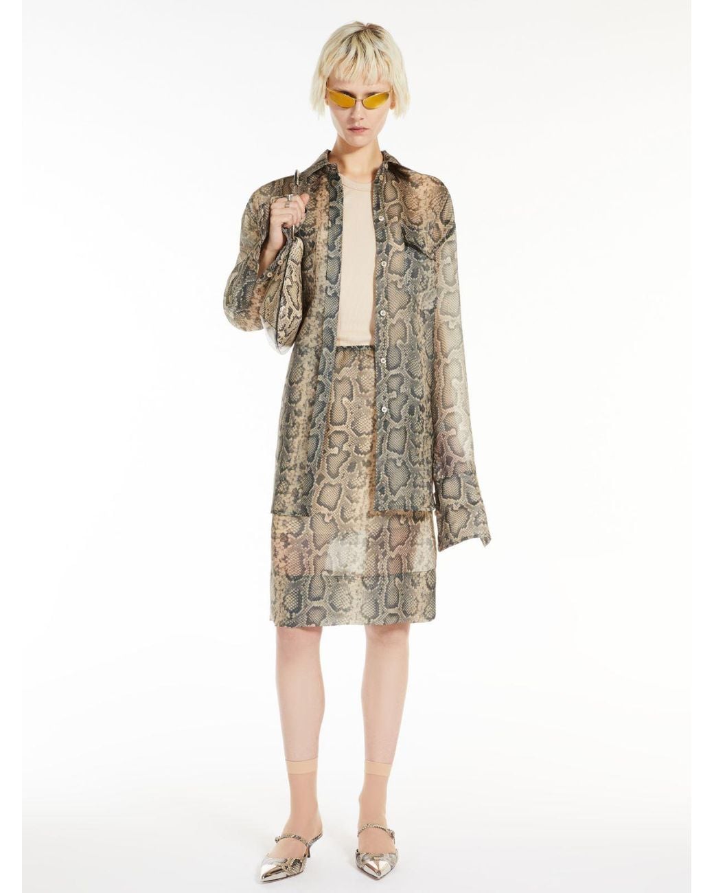 Sportmax Multicolor All-Over Patterned Long-Sleved Top