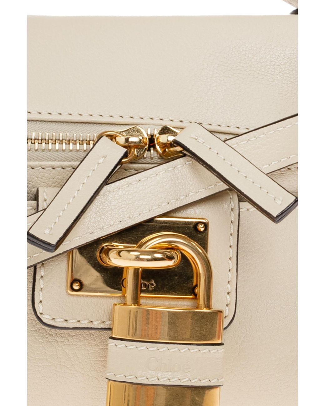 Chloé Natural Chloé Paddington Mini Shoulder Bag