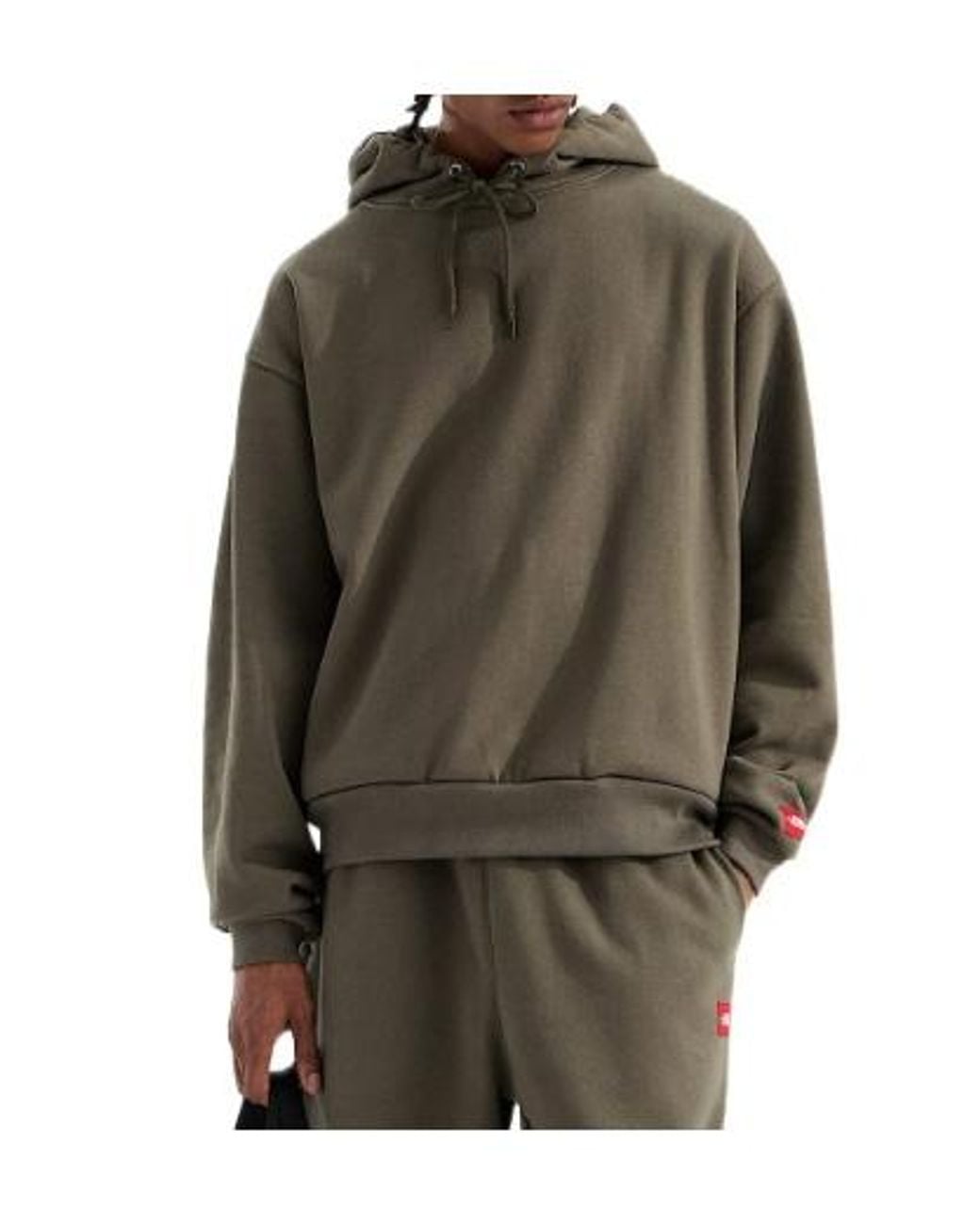 The North Face Brown Tnf Box Drawstring Hoodie for men