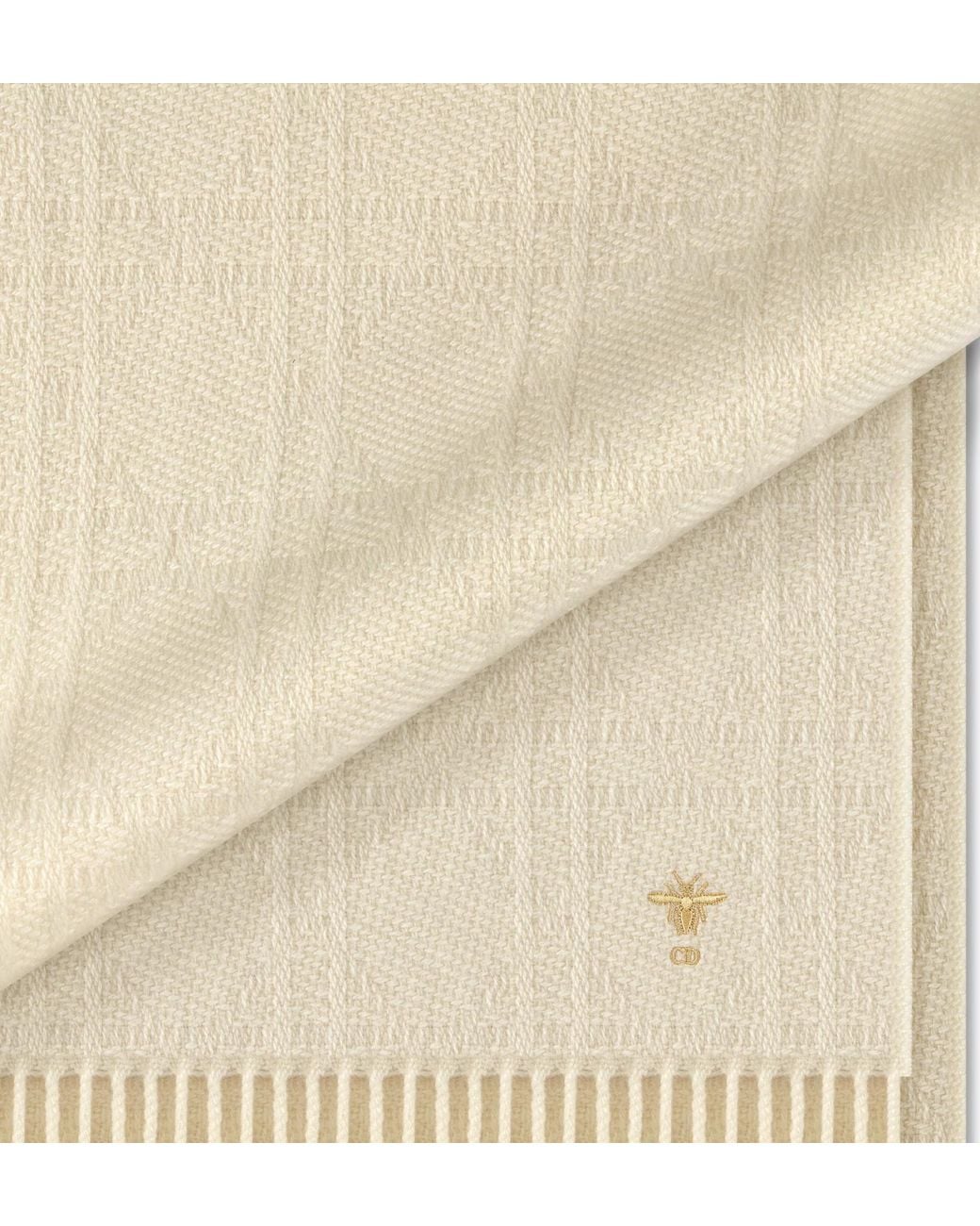 Dior White Cannage Scarf