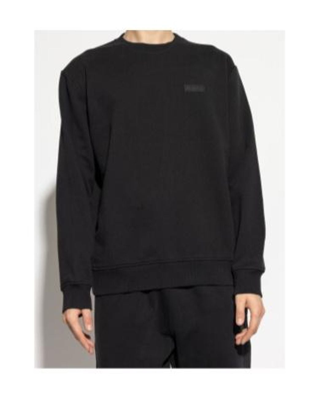 Givenchy Black Logo Patch Crewneck Sweatshirt for men