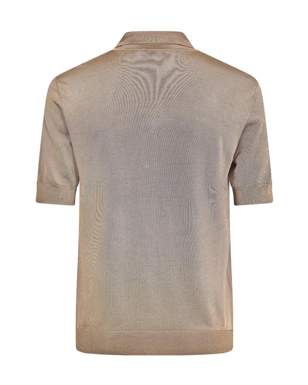 Boss Gray Short-Sleeved Zip-Up Polo Shirt for men