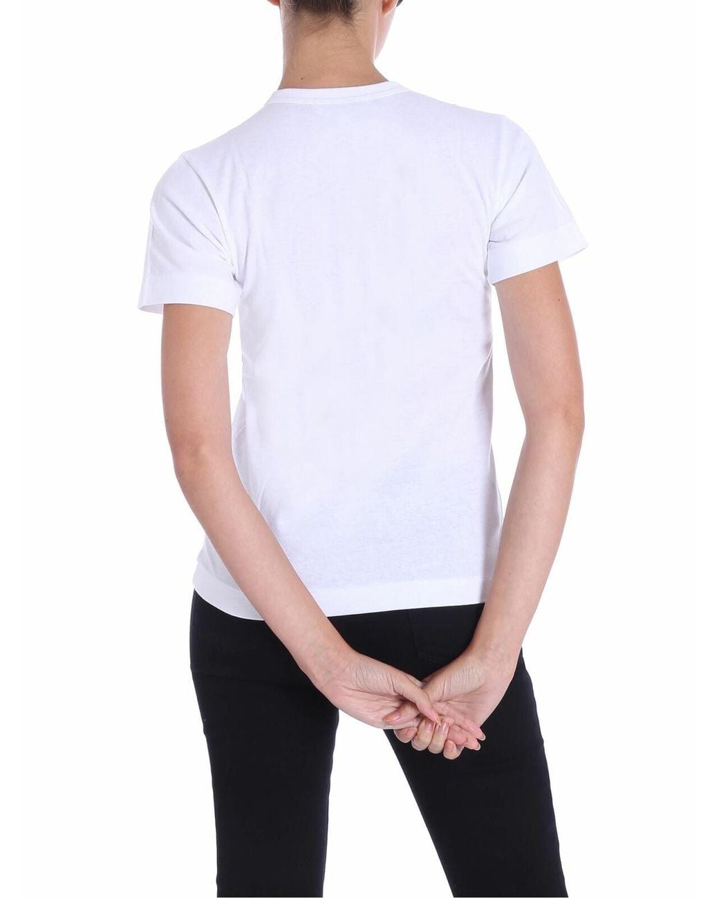Comme des Garçons White Logo Appliqué T-Shirt