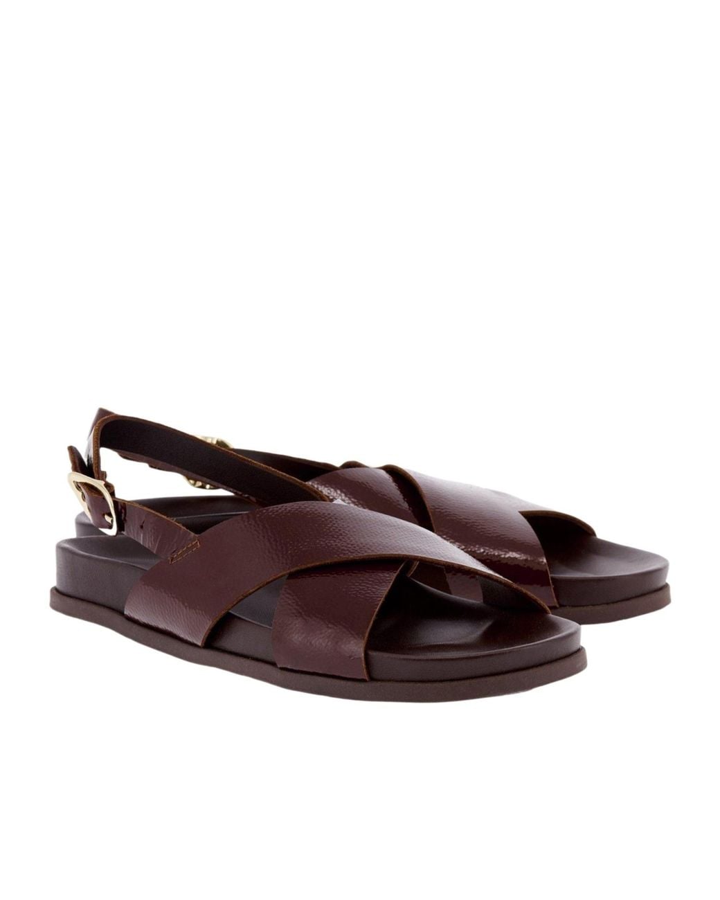 Ancient Greek Sandals Brown Vintage-Style Sandals