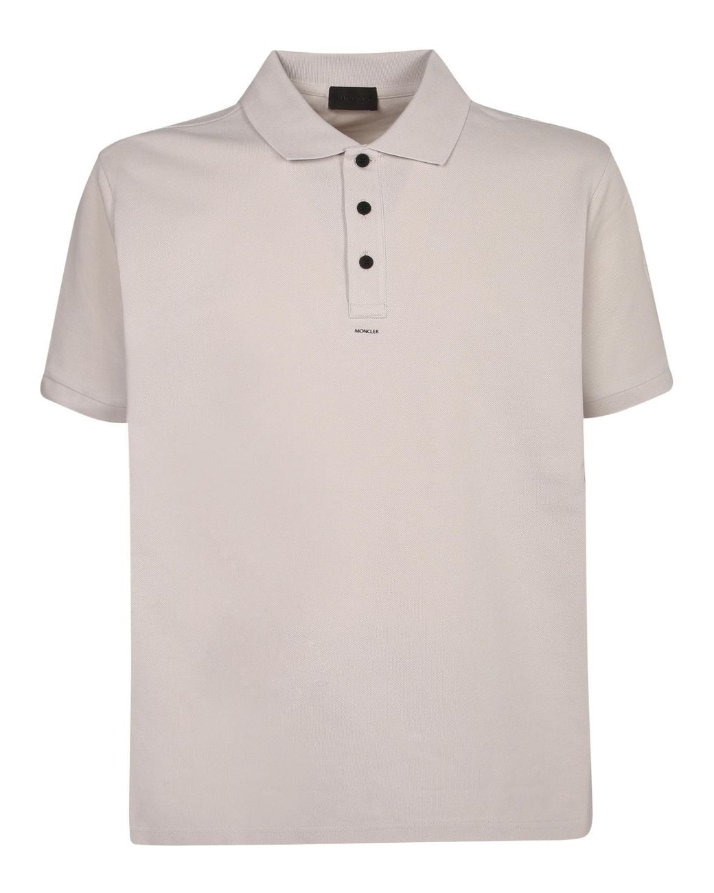 Moncler Natural Logo Piqué Polo Shirt for men