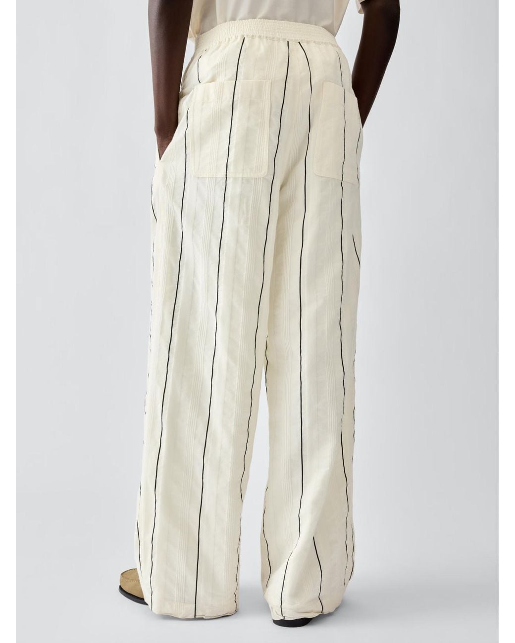 Jacquemus White Striped Pajama Pants for men
