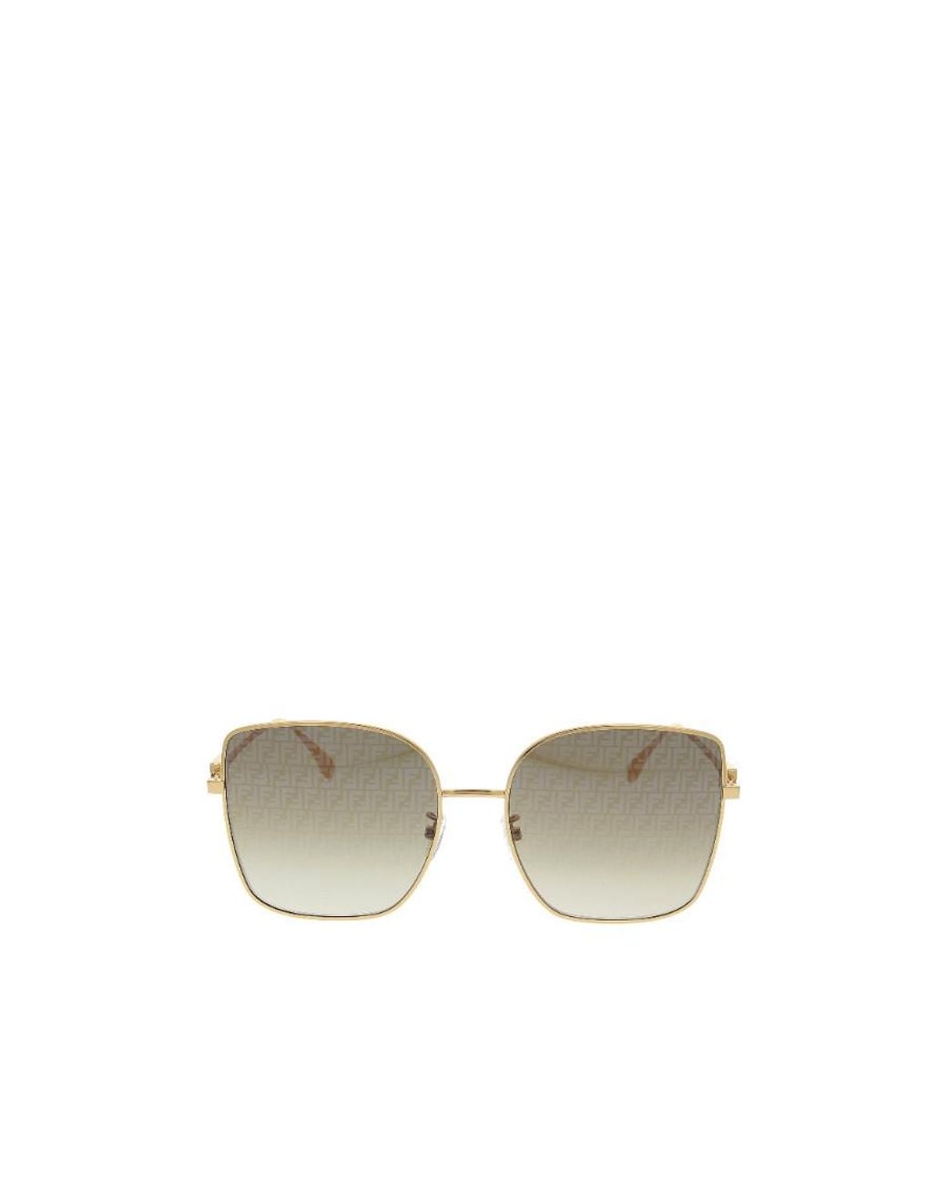 Fendi Metallic Eyewear Oversized Frame Sunglasses