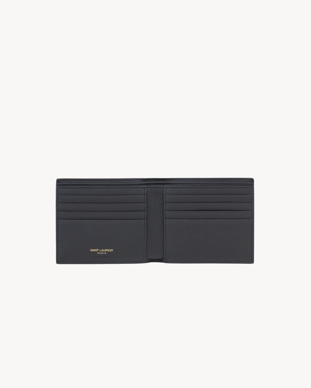 Saint Laurent Black Tiny Cassandre East/West Wallet for men