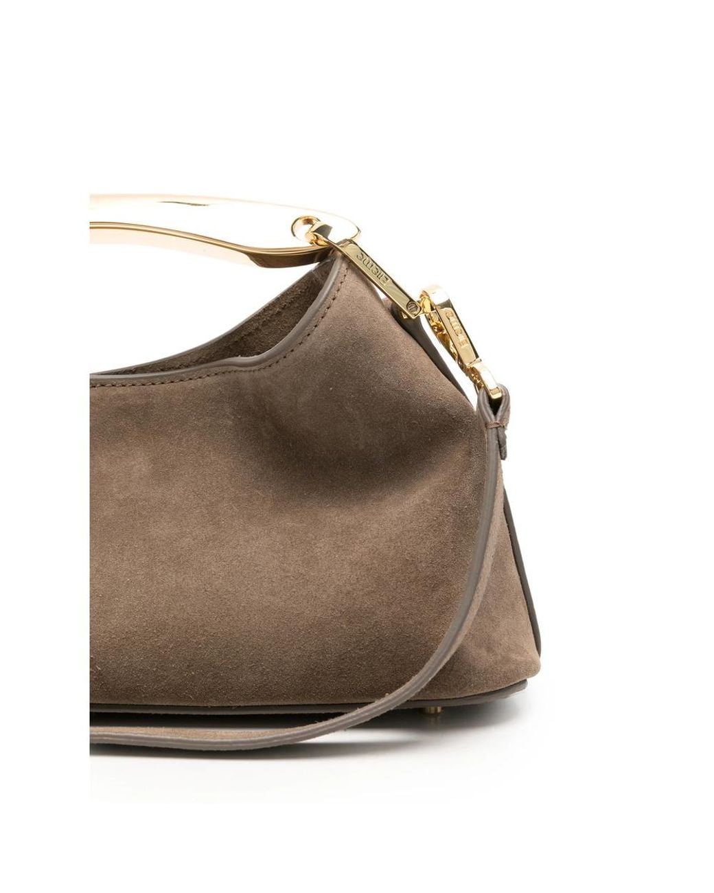 Elleme Brown Mini Boomerang Suede Taupe