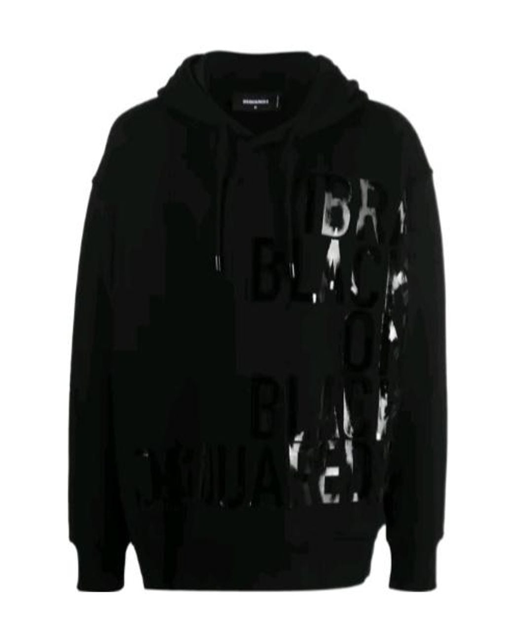 DSquared² Black Long Sleeve Hooded Sweatshirt for men