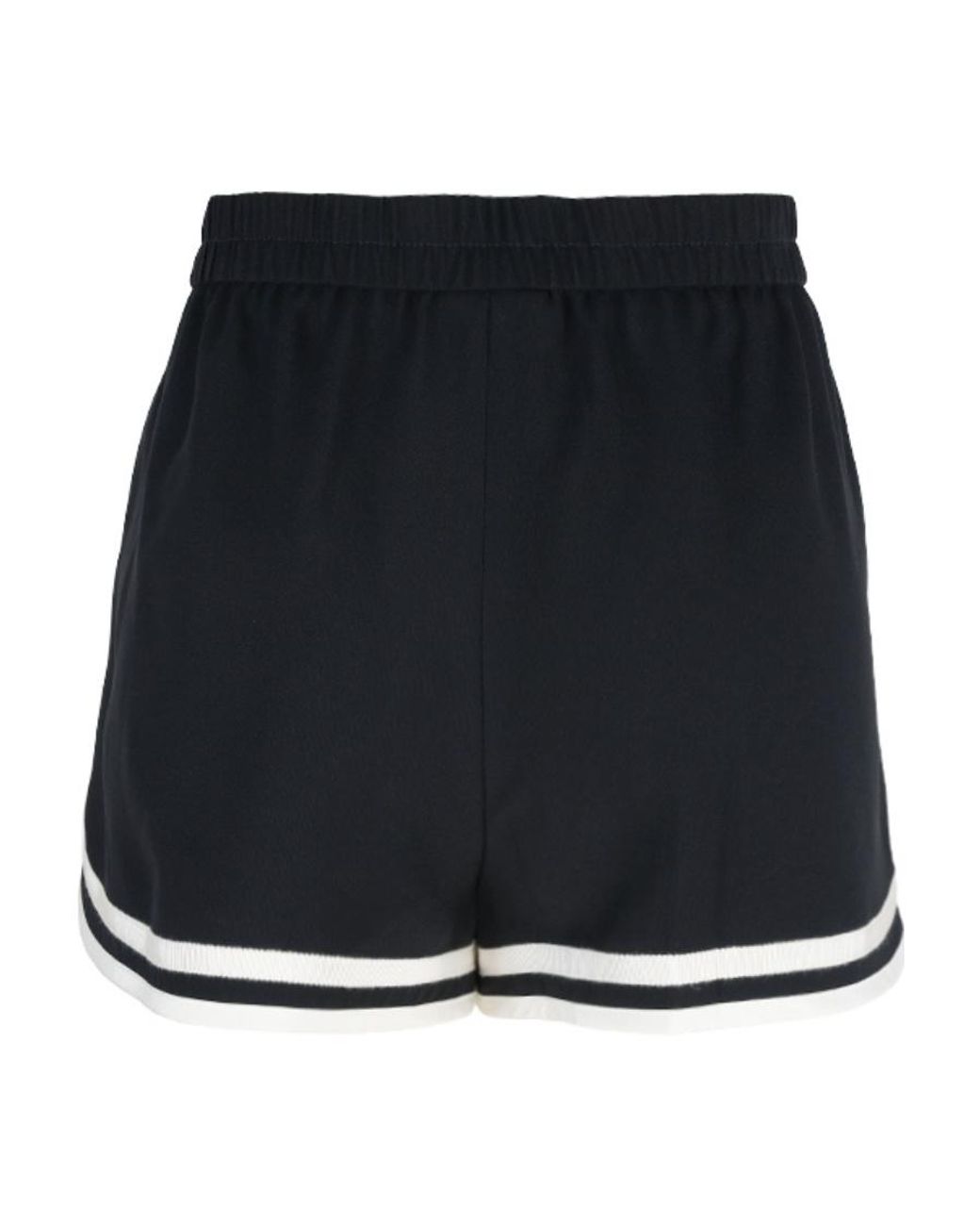 RED Valentino Black Elasticated Waist Track Shorts