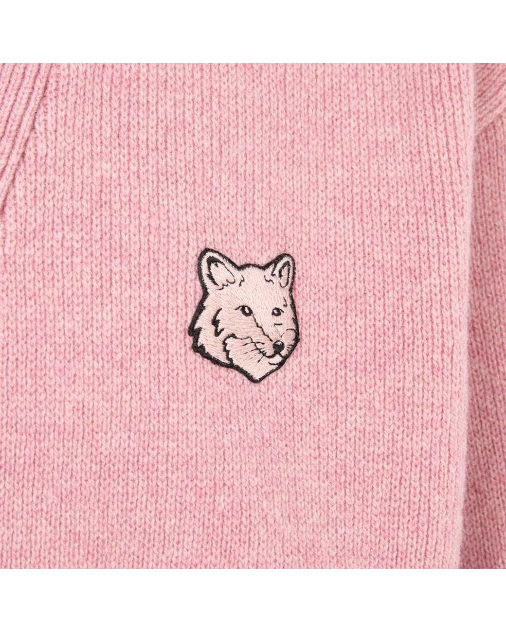 Maison Kitsuné Pink Button-Up Cardigan for men