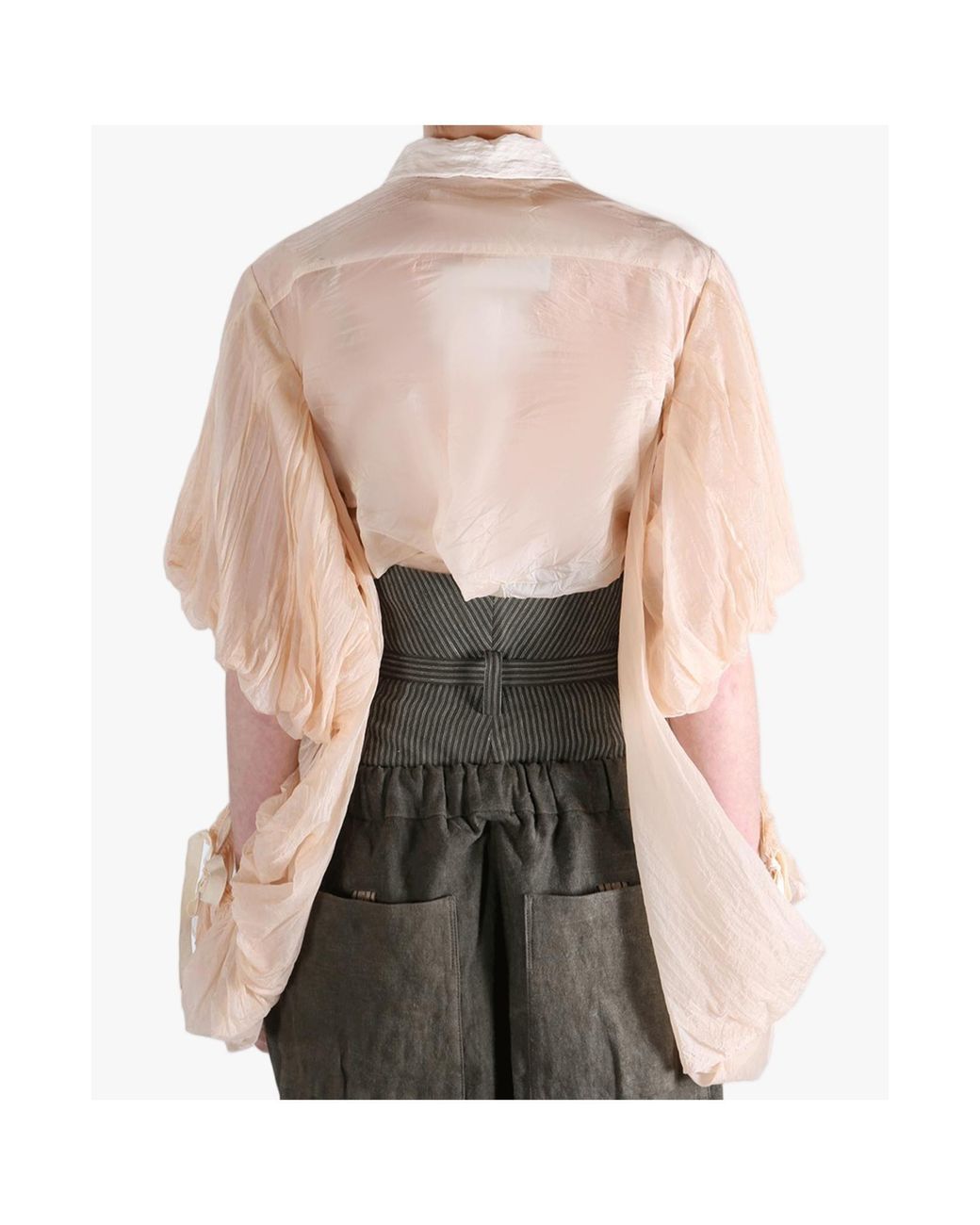 Comme des Garçons Pink Puff-Sleeve Blouse