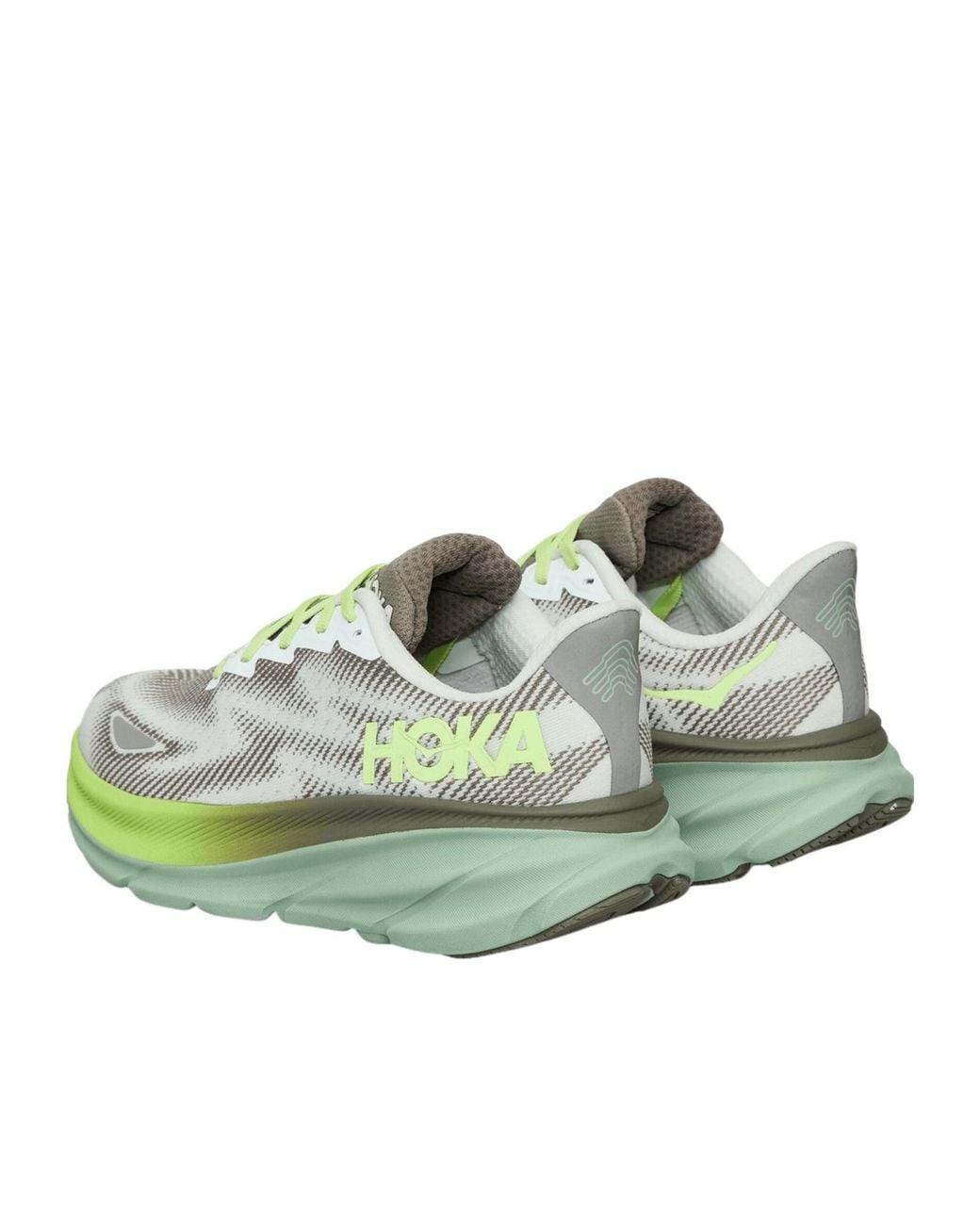 Hoka One One Green Clifton 9 Gtx Lace-Up Sneakers for men