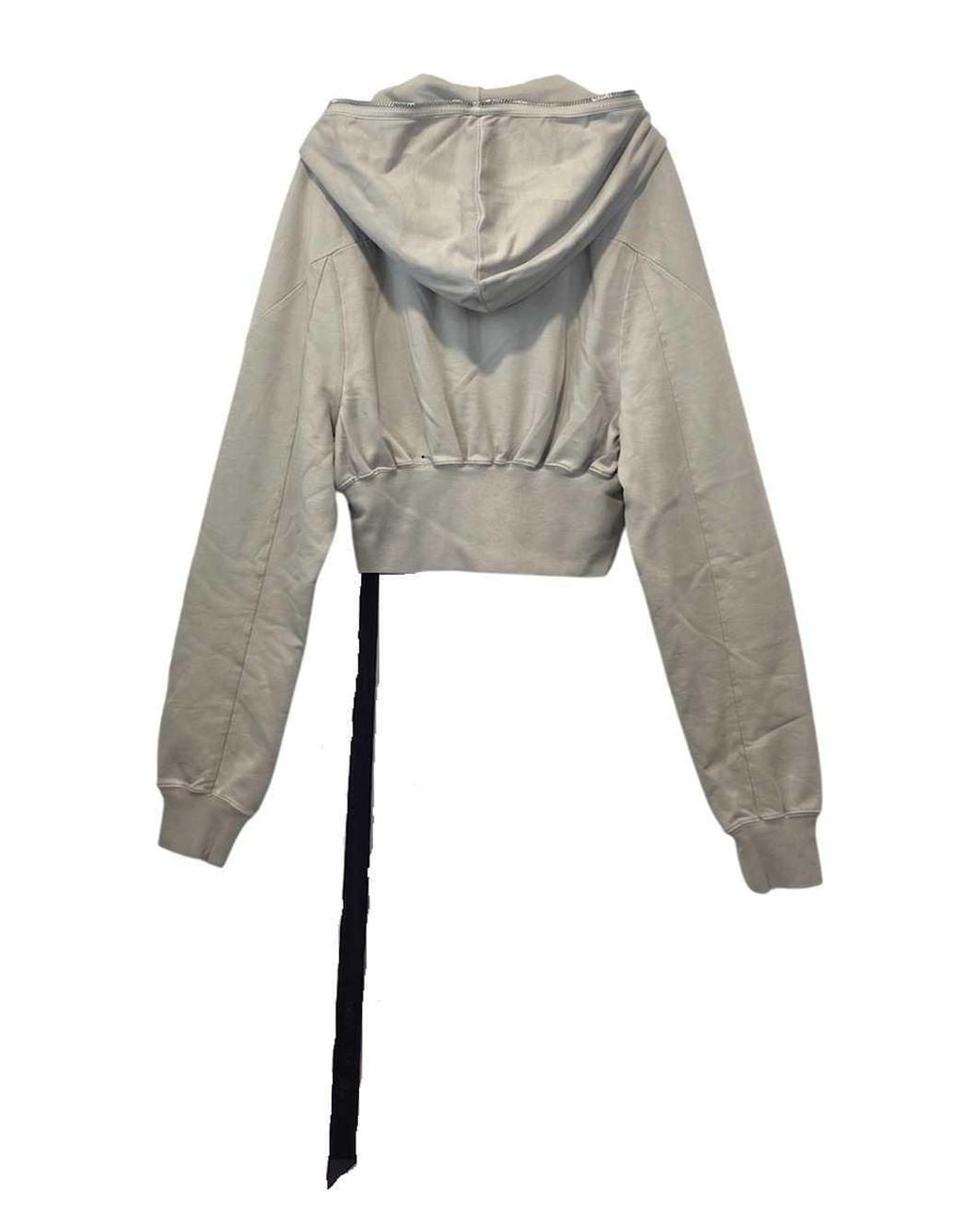 Rick Owens Gray Zip-Up Hoodie