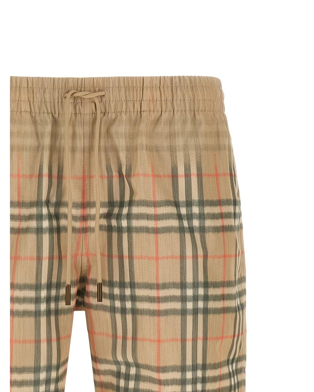 Burberry Natural Classic Swim Trunks With Aesthetic Waistband for men