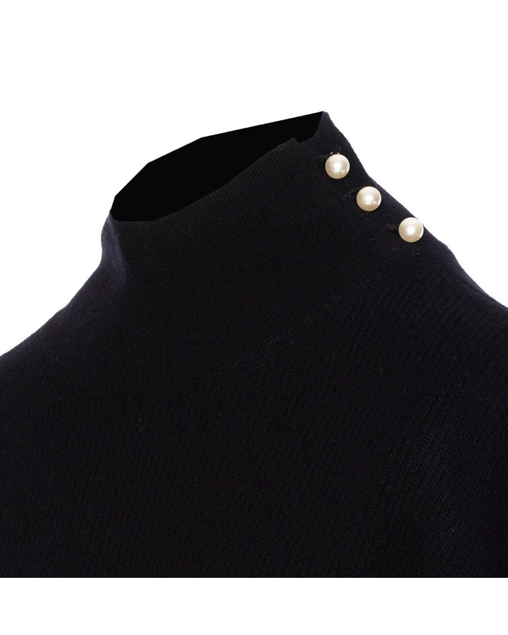 Liu Jo Black Pearl-Embellished Sweater