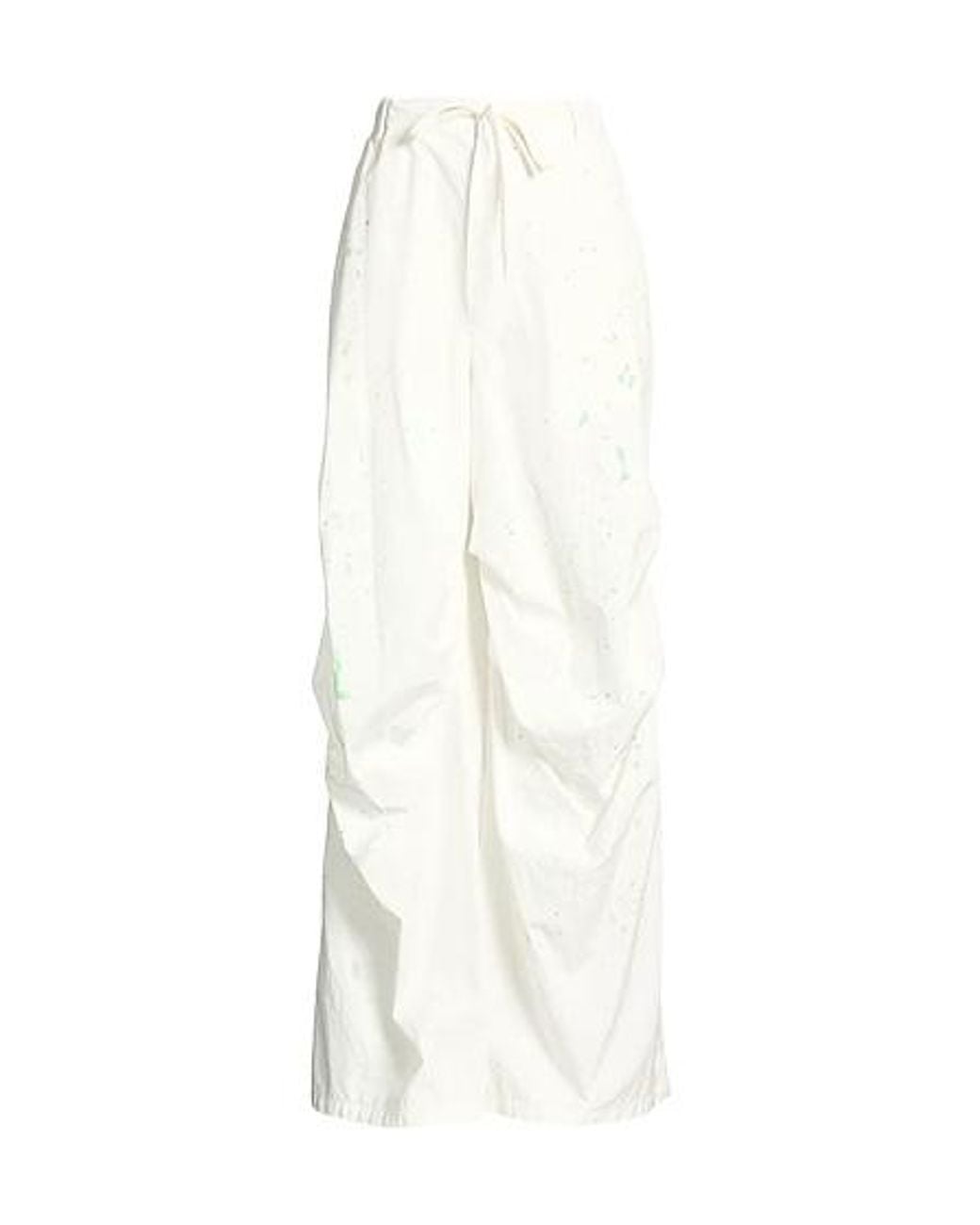 MM6 by Maison Margiela White Relaxed Straightleg Trousers