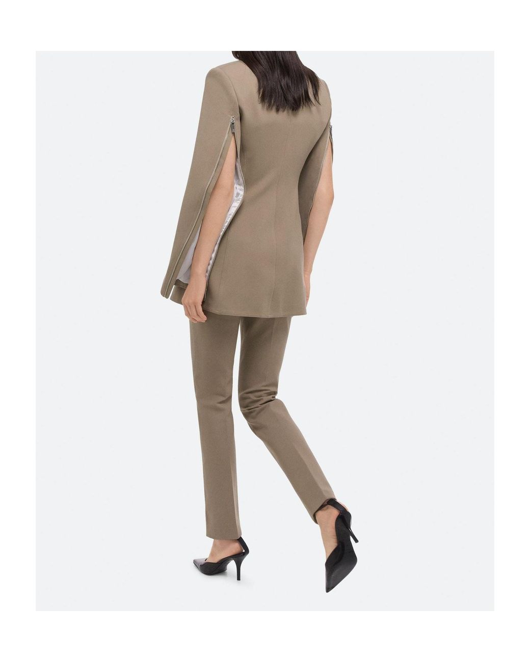 Helmut Lang Natural Zip-Detailed Blazer