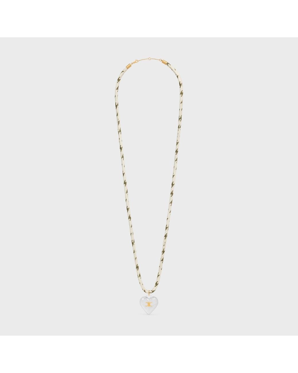 Céline Metallic Cœur Triomphe Necklace