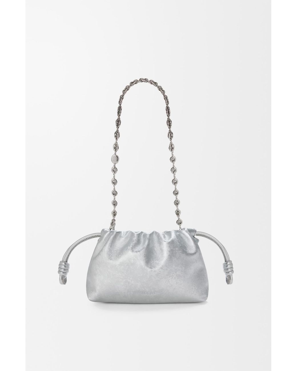 Loewe White Mini Flamenco Clutch Bag
