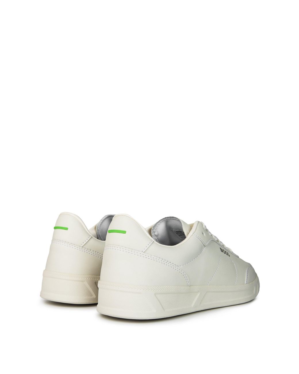 Boss White Simple Sports Shoes for men