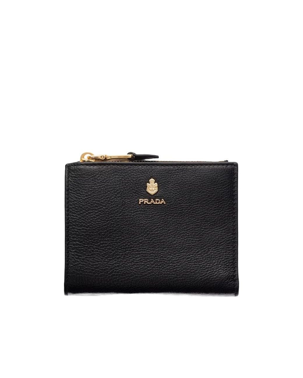 Prada Black Small Leather Wallet