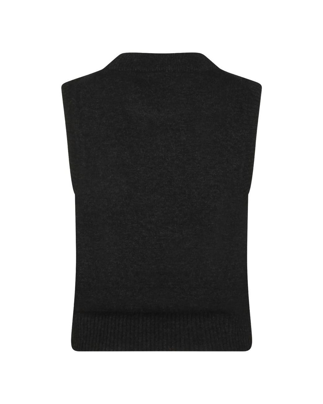 Ganni Black Round-Neck Knitwear