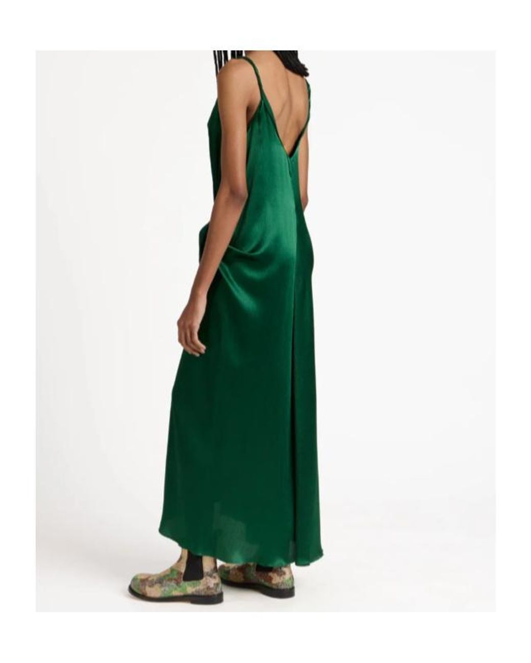 J.W. Anderson Green Jw Anderson Knotted Waist Longline Dress