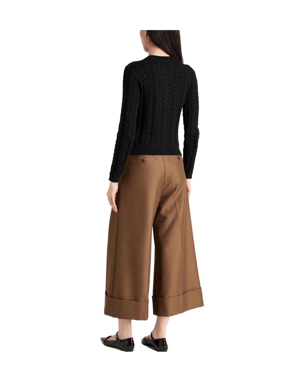 Brunello Cucinelli Black Plain Colour Cardigans