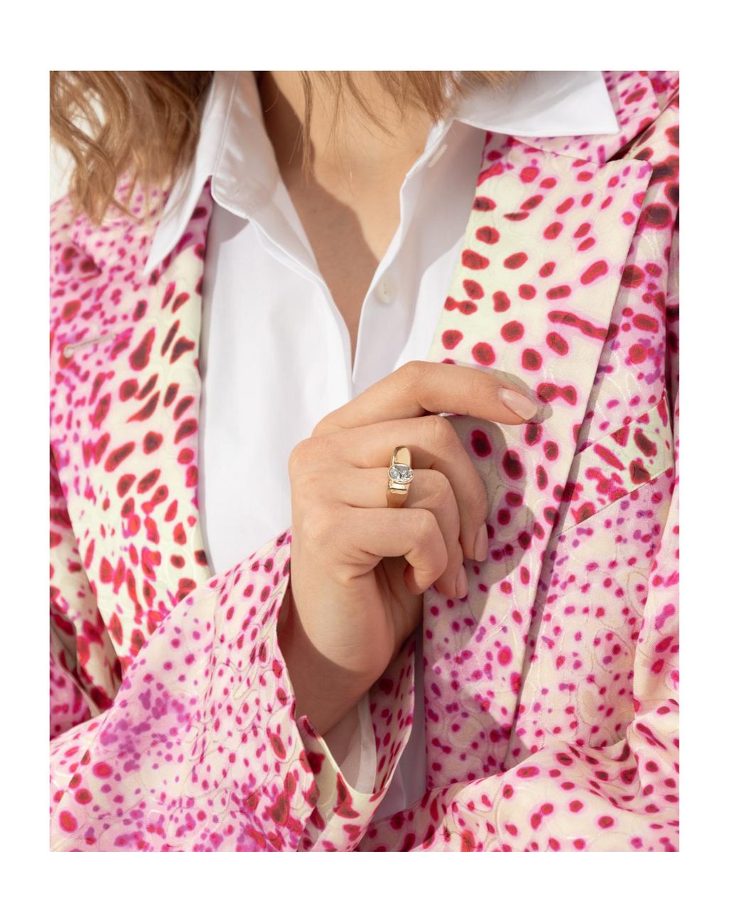Dries Van Noten Metallic Irregular Ring