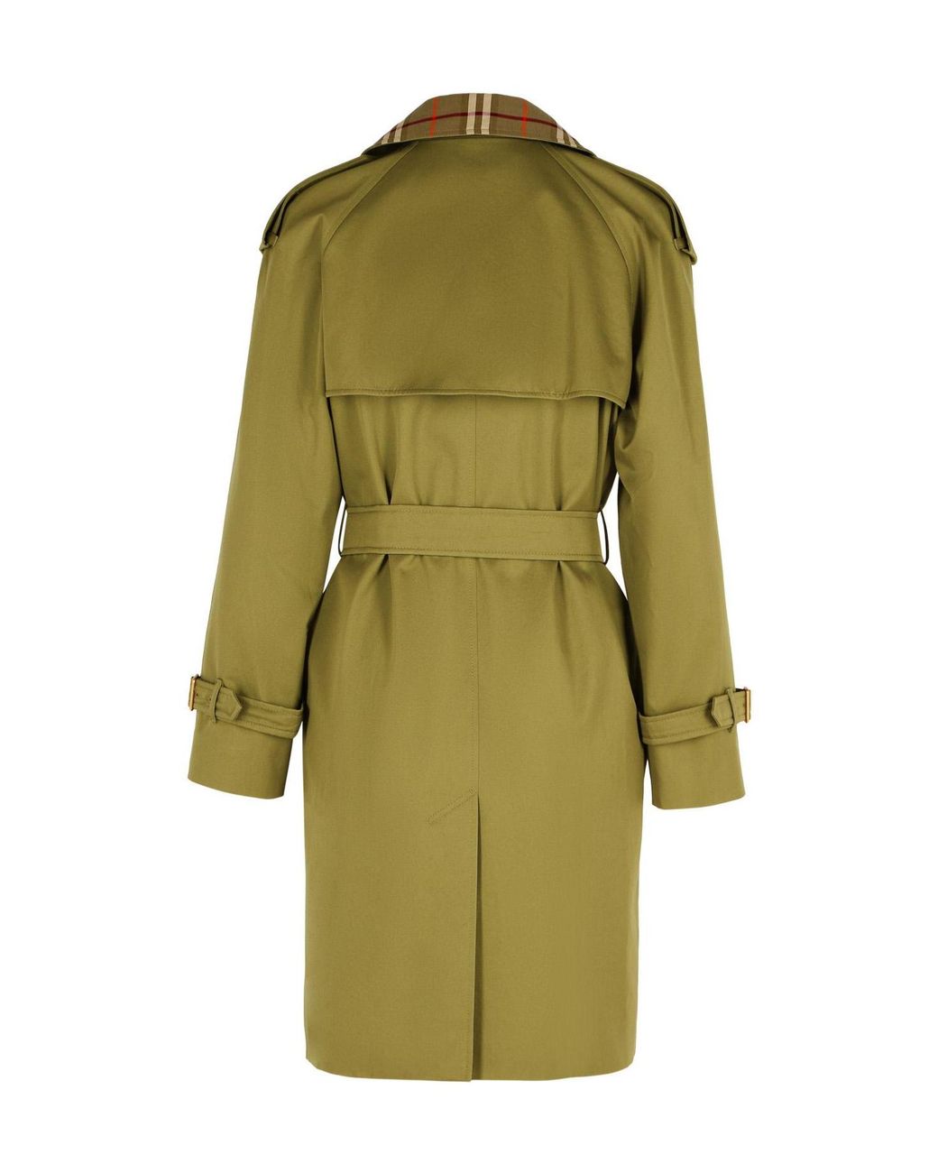 Burberry Green Short Cotton Trench Coat