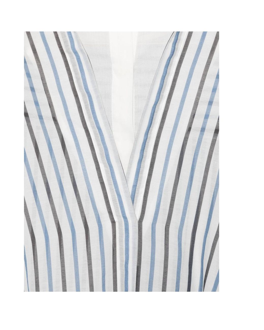 Semicouture Blue Striped V-Neck Shirt