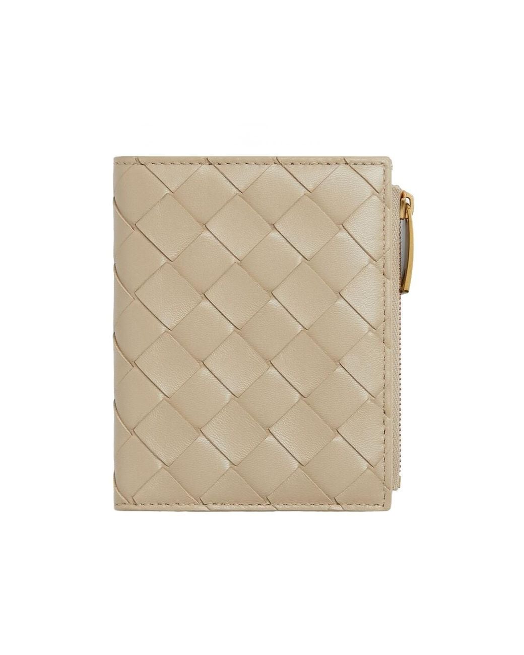 Bottega Veneta Natural Intrecciato Small Bi-Fold Wallet