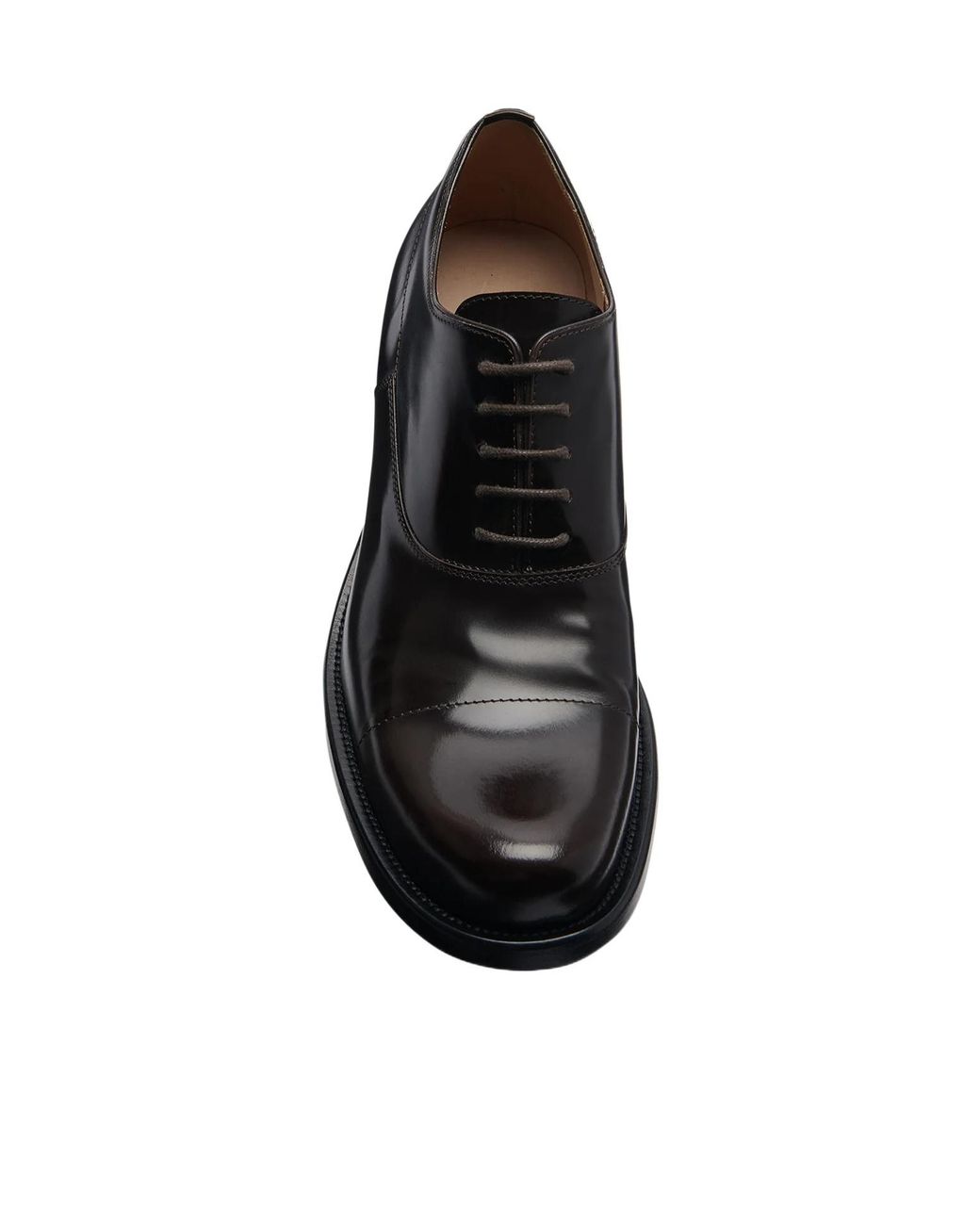 The Row Black Kai Lace-Up Oxford Shoes