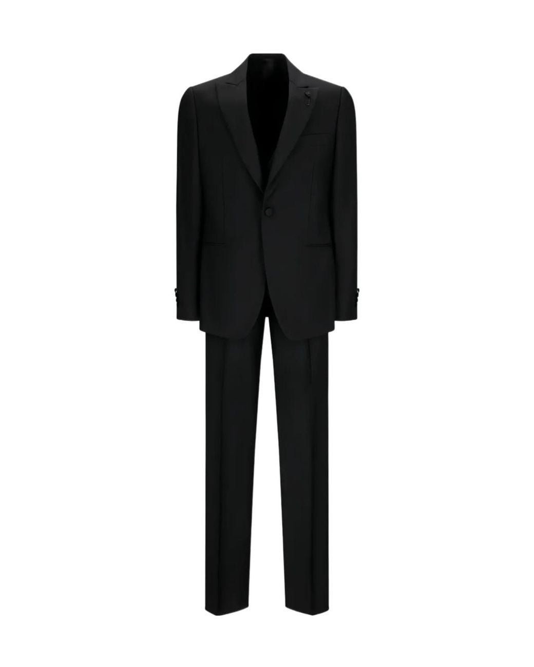 Lardini Black Single-Button Suit for men