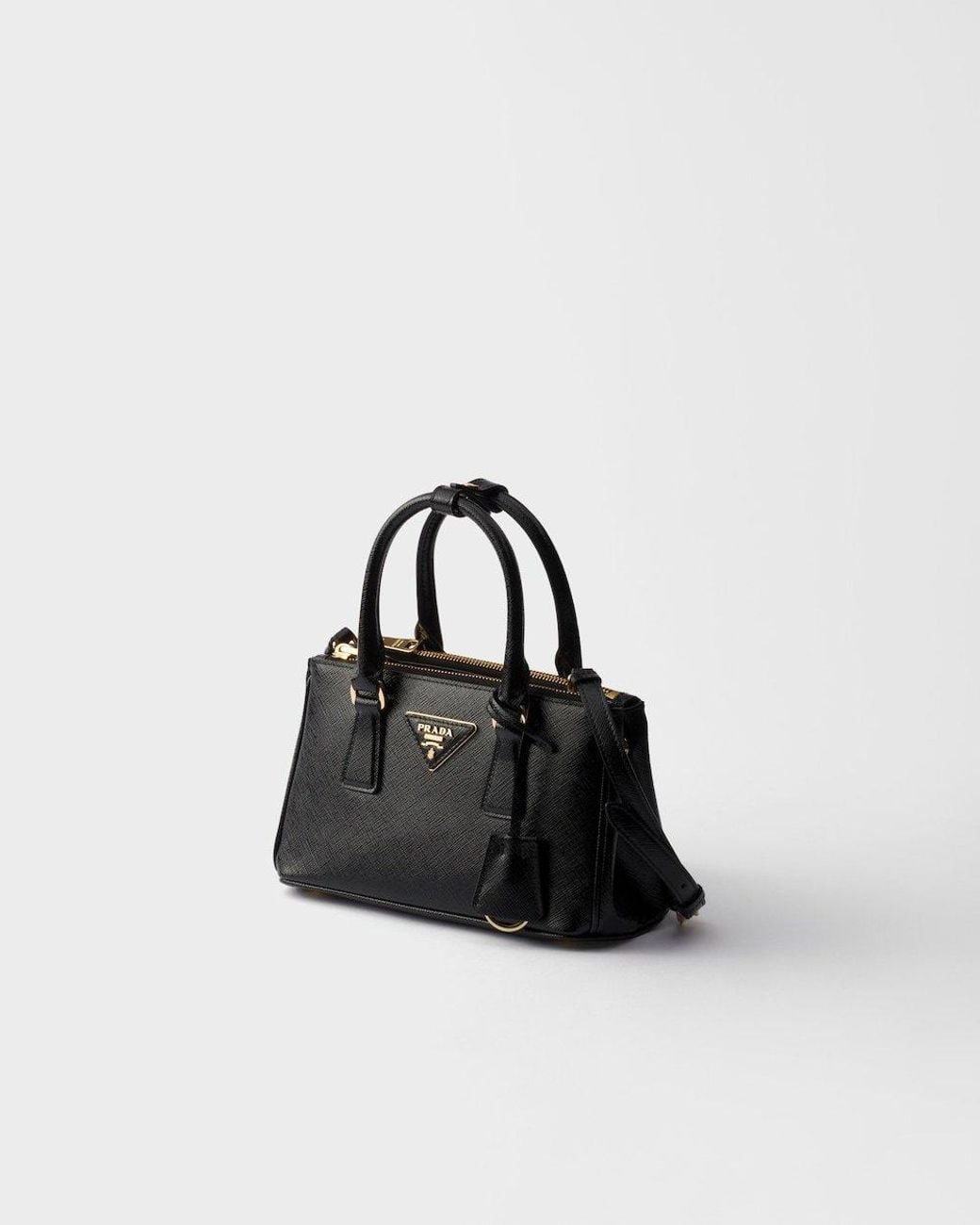 Prada Black Galleria Patent Saffiano Leather Mini-Bag