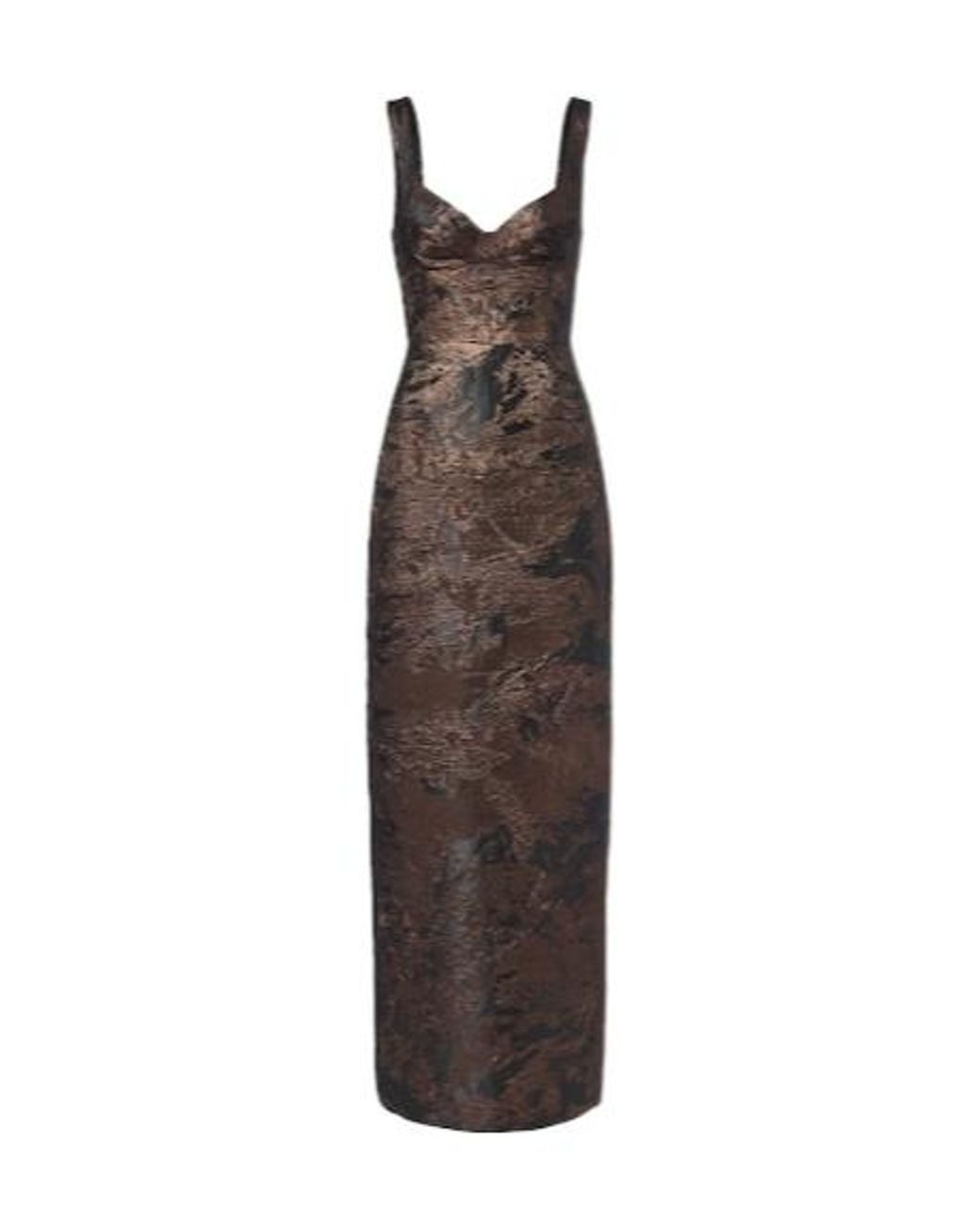 Jonathan Simkhai Brown Elegant Three-Dimensional Dress