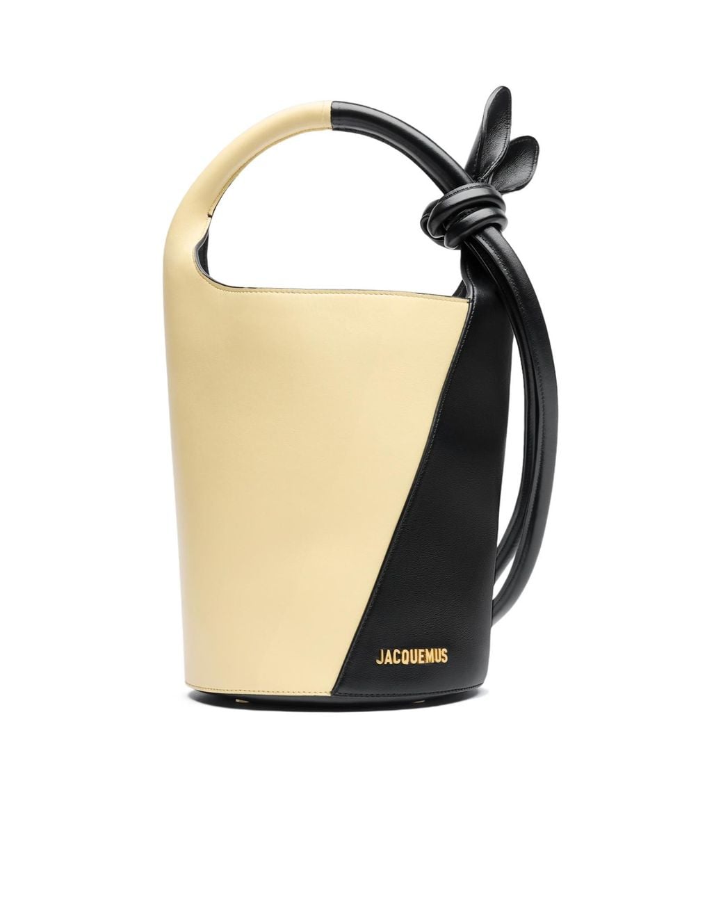 Jacquemus White Mini Knot Bucket Shoulder Bag