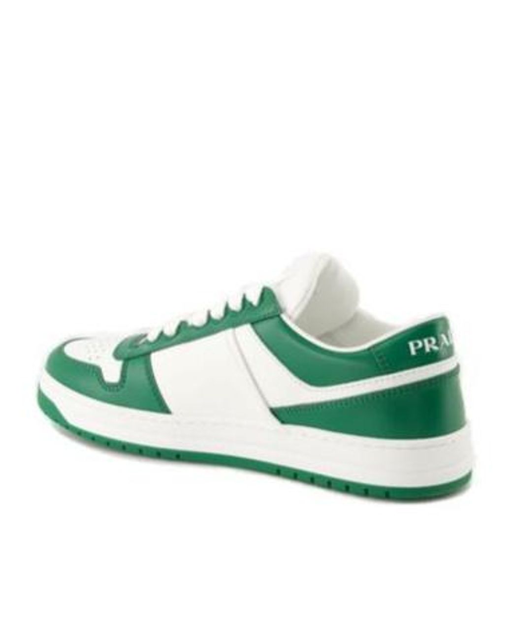 Prada Green Two-Toned Lace-Up Sneakers
