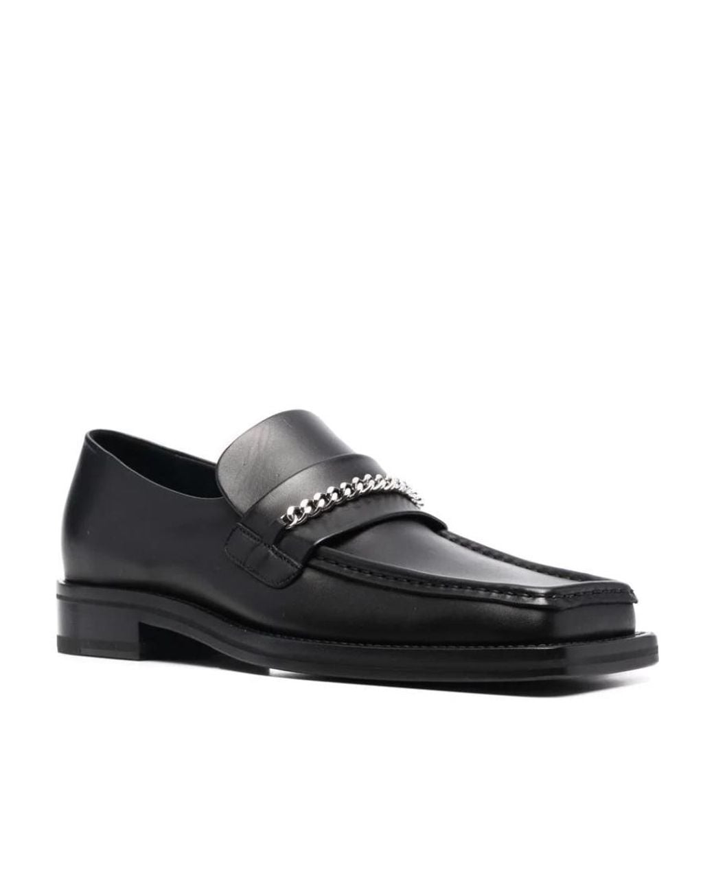Martine Rose Black Chain-Detail Loafers