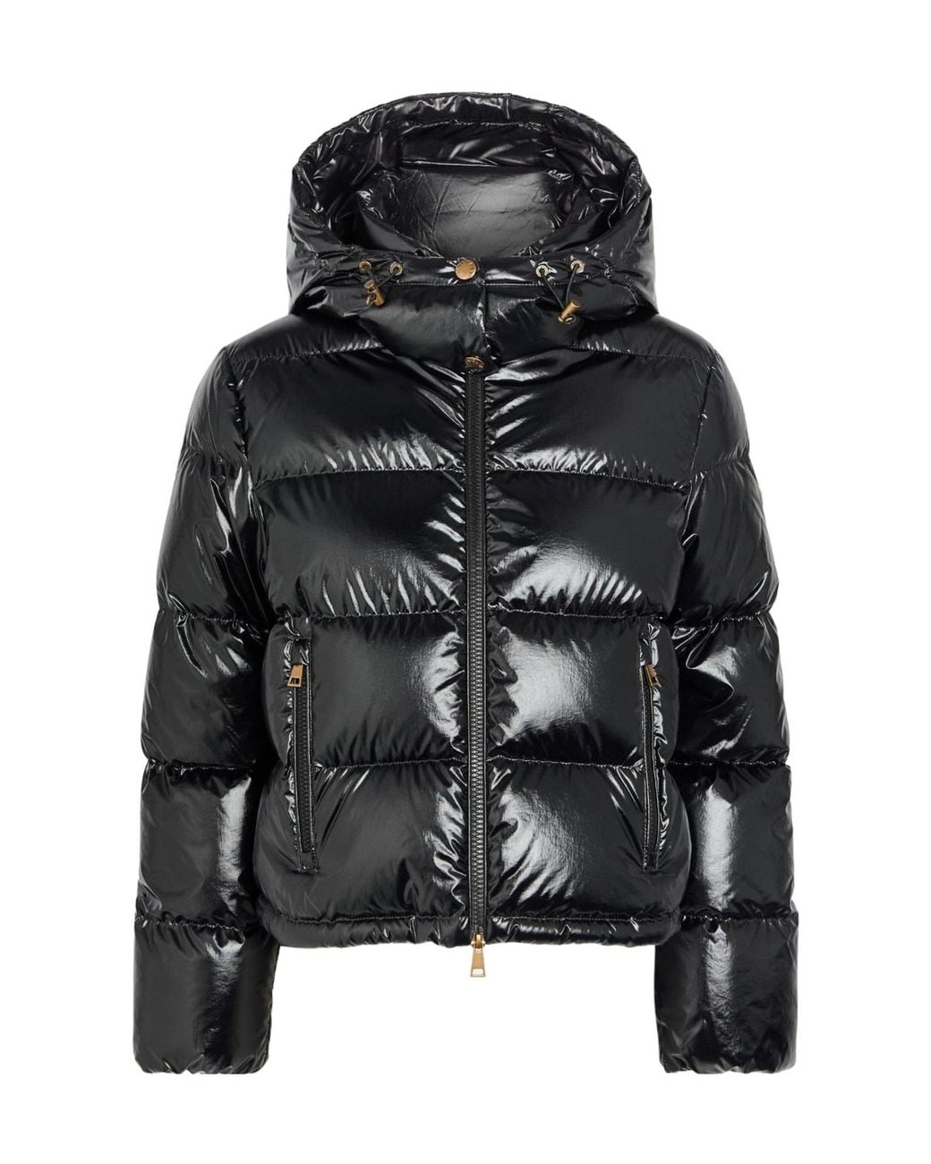 Moncler Black Hooded Short Down Jacket