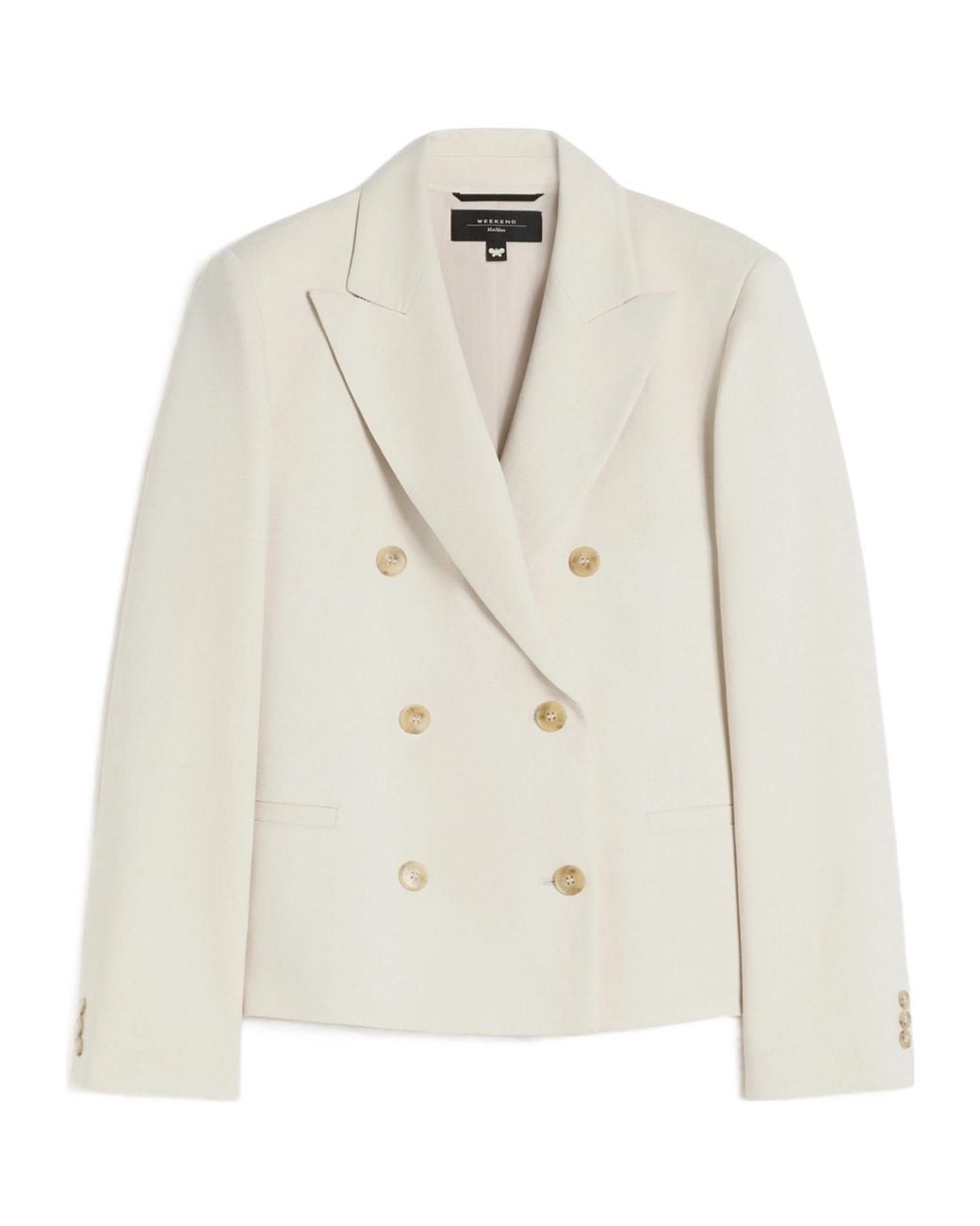 Weekend by Maxmara White Nembi Double-Breasted Blazer
