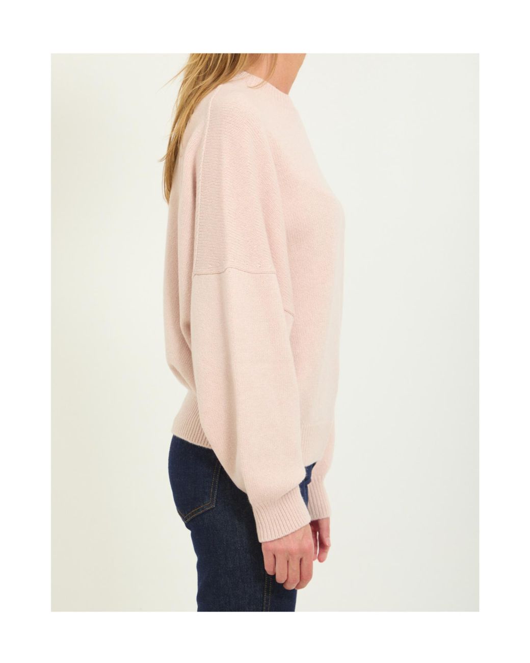 Khaite Blue Margaux Oversized Crew-Neck Jumper