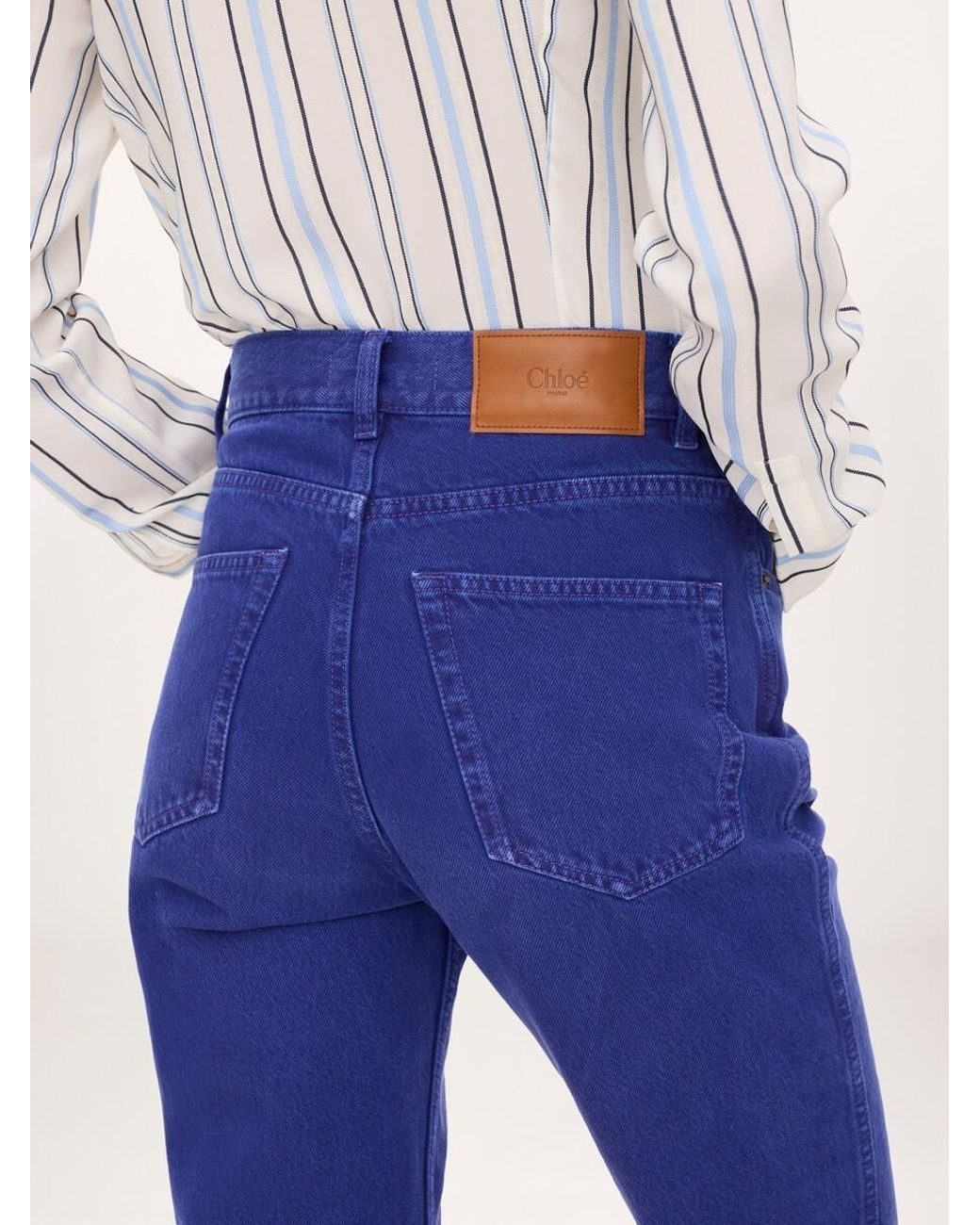 Chloé Blue Chloé High-Rise Straight Jeans